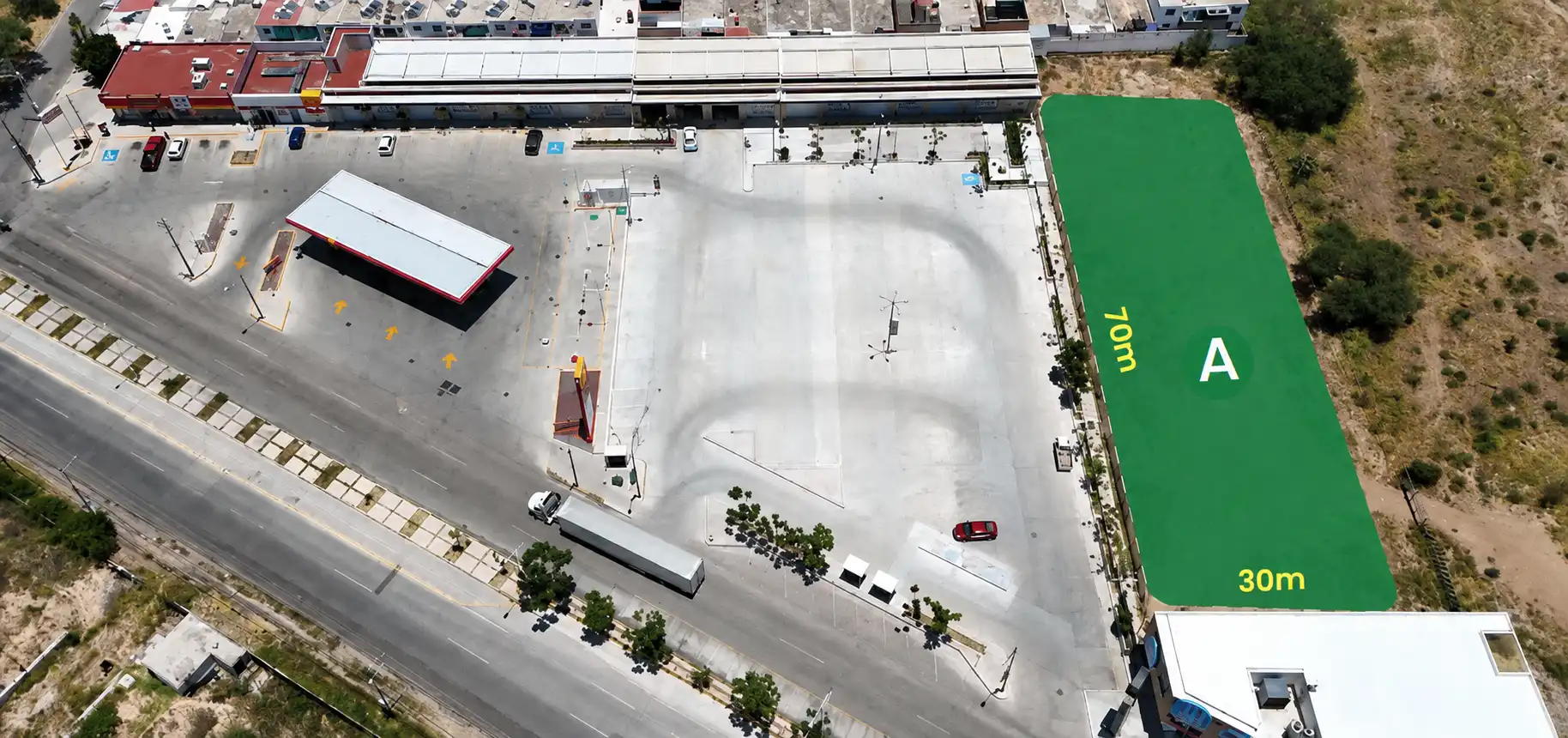 Terrenos en Lomas del Sur, plaza comercial en Av. Héroe Inmortal, Lomas del Sur, Aguascalientes
